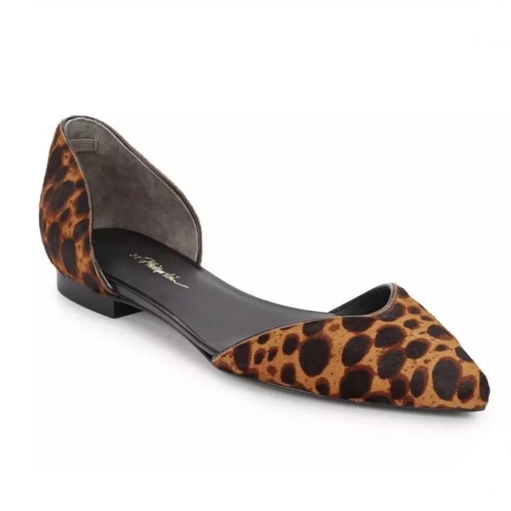 3.1 Phillip Lim Leopard D’orsay Flats Size 38 7.5